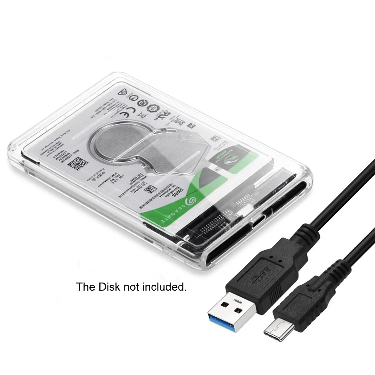 Внешний прозрачный корпус Cablecc CYDZ USB-C Type-C на SATA SSD HDD 2 5 дюйма для ноутбуков и ПК -