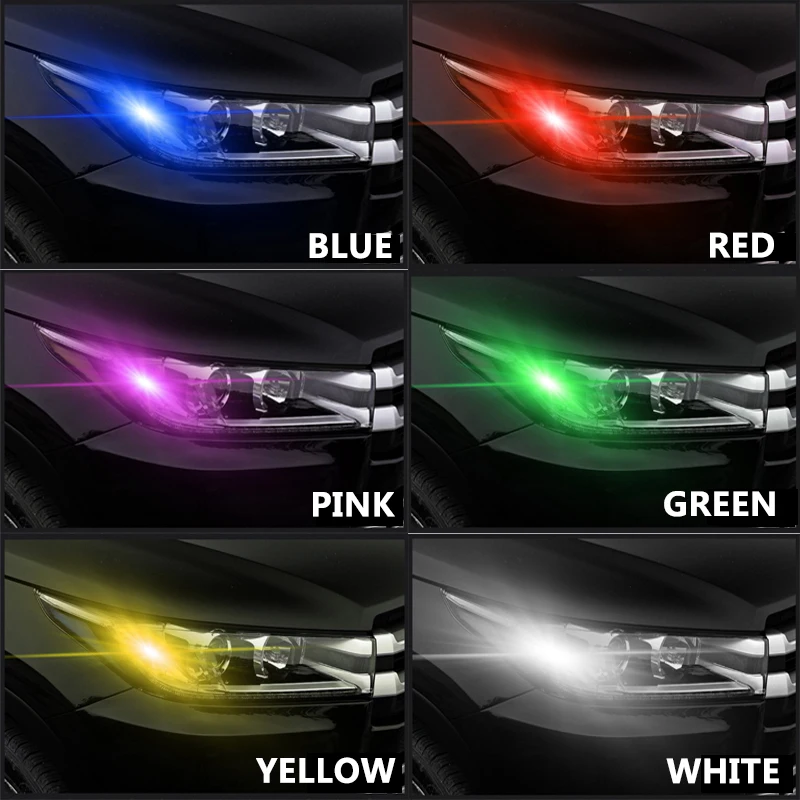 2-10 sets New Universal T10 W5W RGB Colorful Multi Mode Car Clearance light Auto Light Bulbs With Remote Controller COB 12SMD images - 6