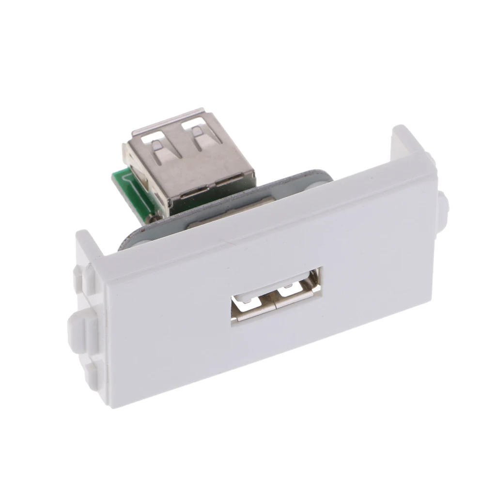 Durable USB Wall Socket Module Modular Wallplate with Frame Directly Plug | Обустройство дома