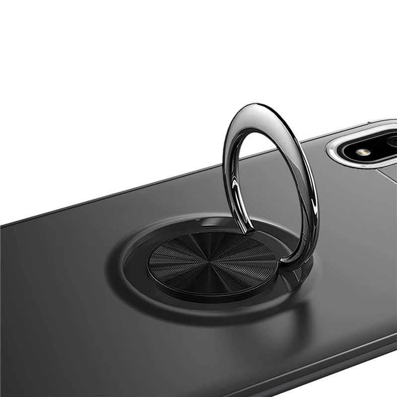 Противоударный мягкий силиконовый чехол-накладка для Xiaomi Redmi 7A с металлическим