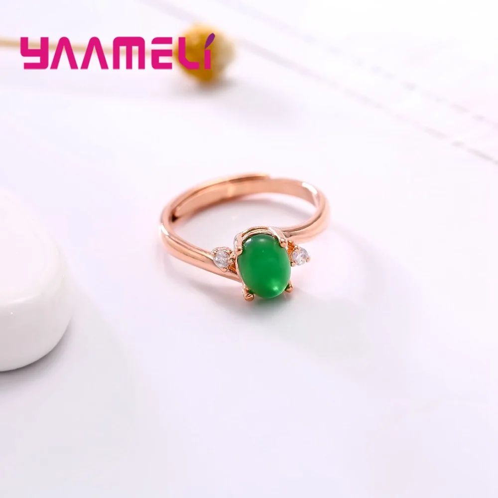 Женское регулируемое кольцо из серебра 925 пробы цвета розового золота | Украшения