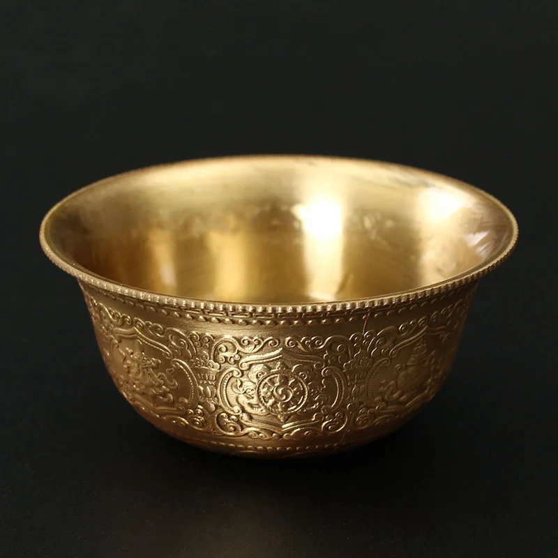 KiWarm CopperBowl в стиле ретро тибетская плитка буддистское предложение чаша для воды