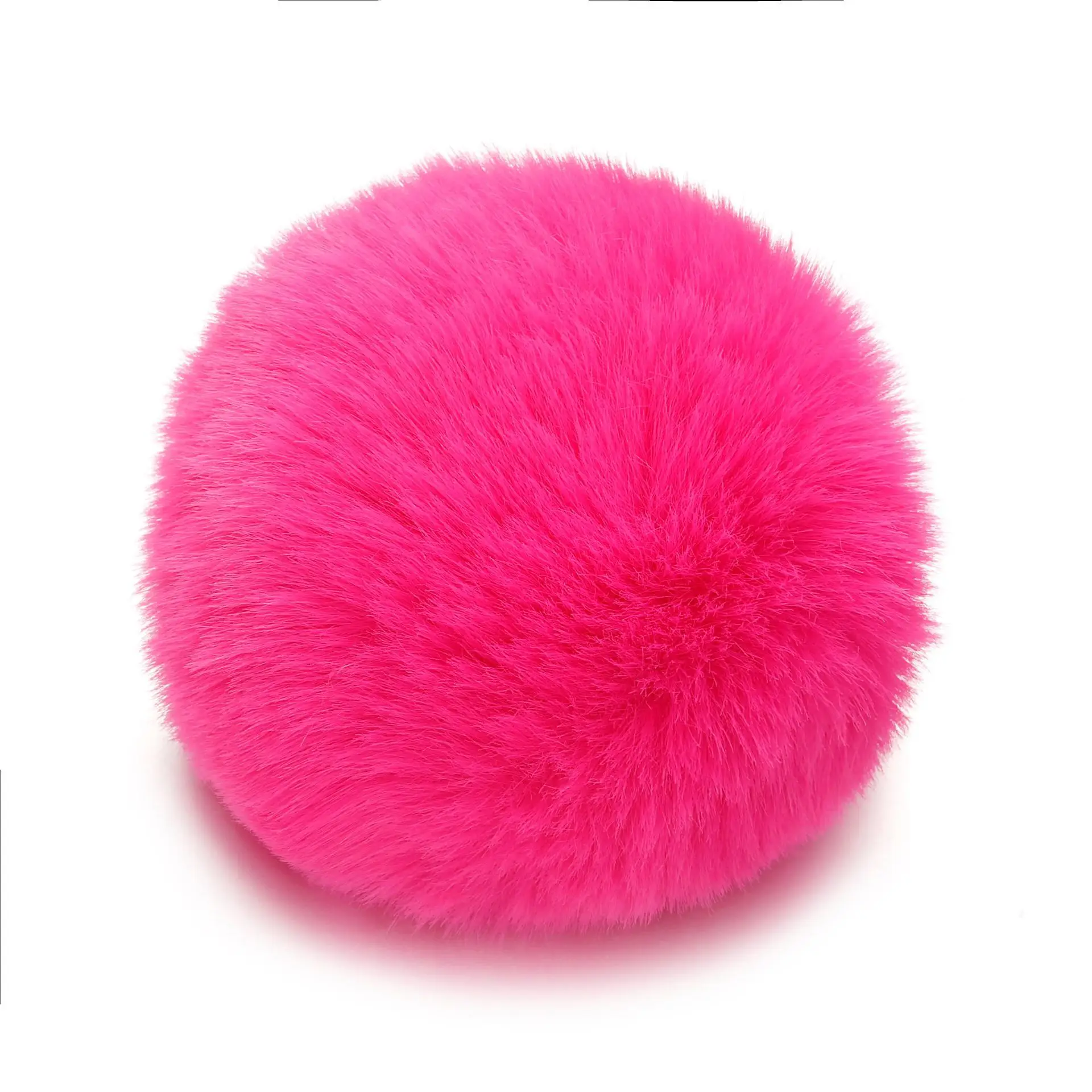 

8CM Diy Fluffy Faux Rex Rabbit Fur Ball Pom Pom Keychain Women Bag Charms Man Trinket Keyring Hare Toy Dress Wedding Party Gift