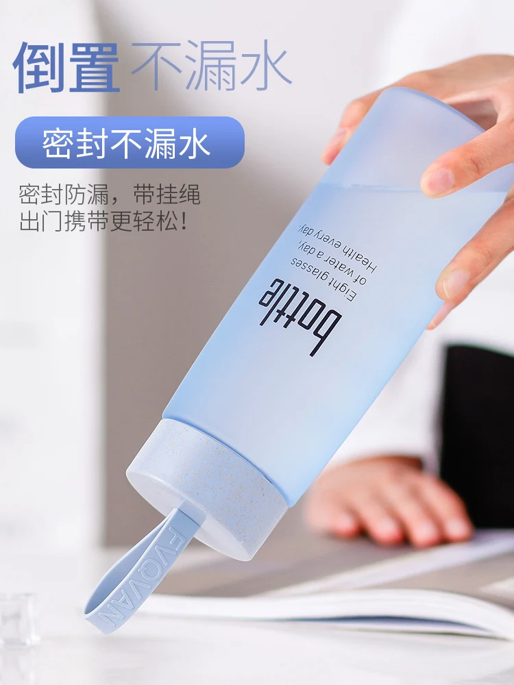 Drinkfles прямая Питьевая короткая пластиковая Спортивная бутылка для воды шейкер