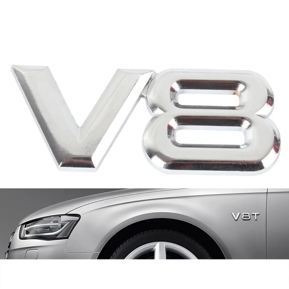 Металлический 3D V8 двигатель объемного объема автомобиля значок эмблема логотип