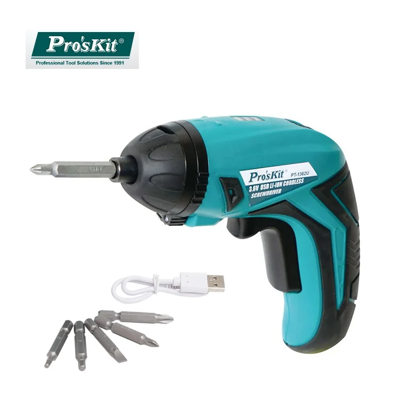 

Аккумуляторная электрическая отвертка Pro'sKit PT-1362U 3,6 В USB li-ion, электроинструменты