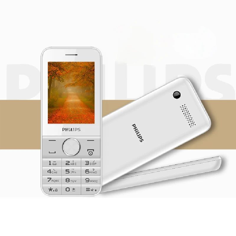 Original Philips E131X Cell Phone 2.4 Inch GSM 2G 1000mAh LED flashlight Dual Sim Card Keyboard Big Battery 240x320P FM radio | Мобильные