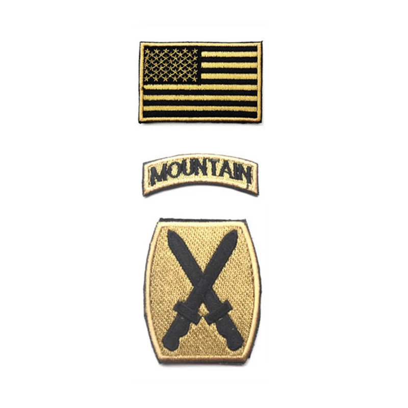 Десятая горная дивизия Morale Patch 3 шт./лот армия США 10th тактическая повязка на руку