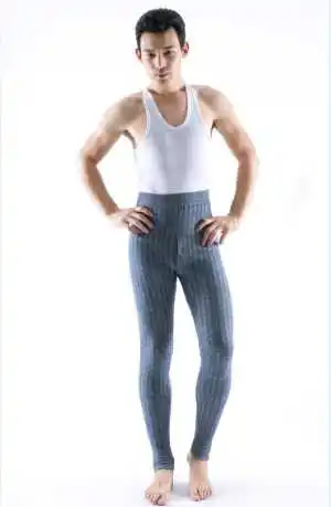 men light gray Новые мужские осенние и зимние трендовые теплые леггинсы женские эластичные кашемировые повседневные штаны модные ребристые брюки - Цвет: men light gray