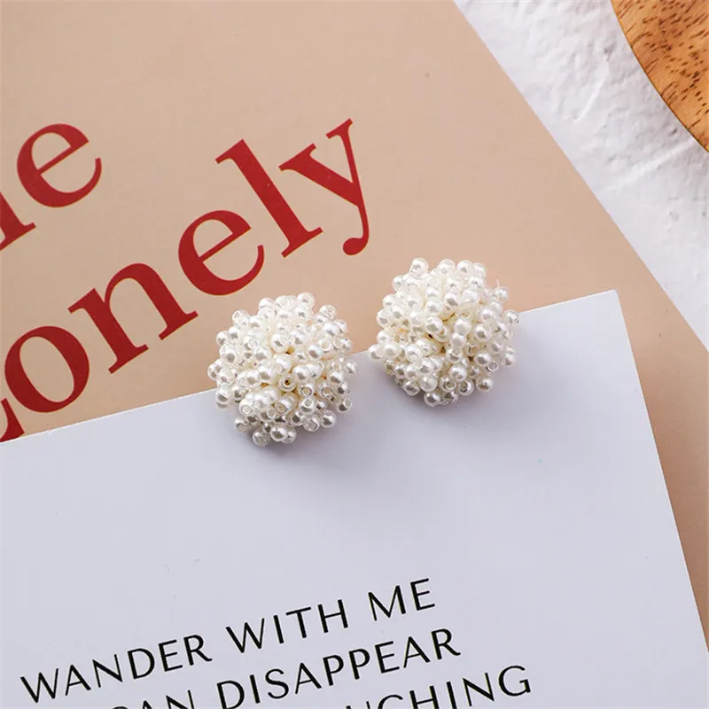 Женские винтажные серьги с бусинами элегантные свадебные искусственным