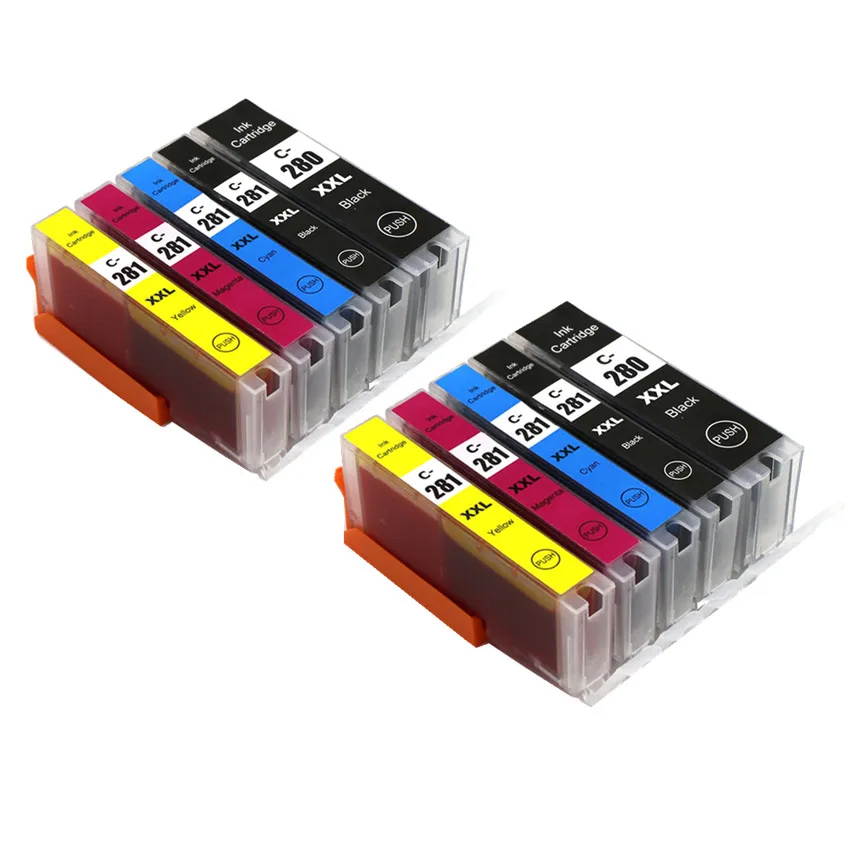 10 шт. картриджи для принтера canon PIXMA TR7520 TR8520 TS6120 TS8120 TS9120|Чернильные картриджи| |