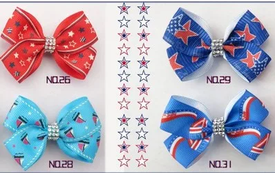 

100 PCS Good Girl 2,75 "Angel заколка для волос с бантом National аксессуары с национальными флагами