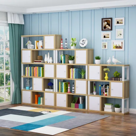 Книжный шкаф для гостиной мебель дома стальная деревянная книжная полка стеллаж