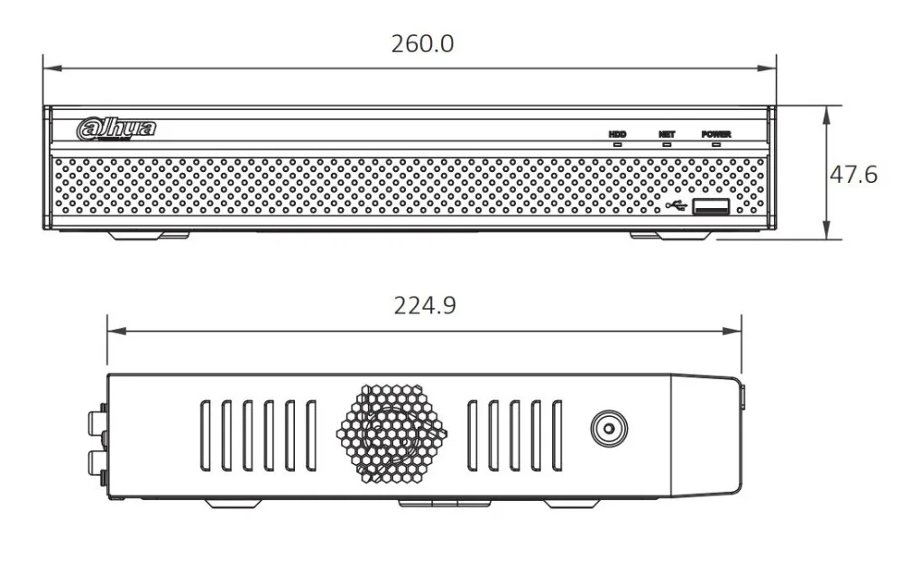 Сетевой видеорегистратор Dahua POE NVR NVR2108HS-8P-4KS2 8-канальный компактный 1U 8PoE Lite 4K H.265 |