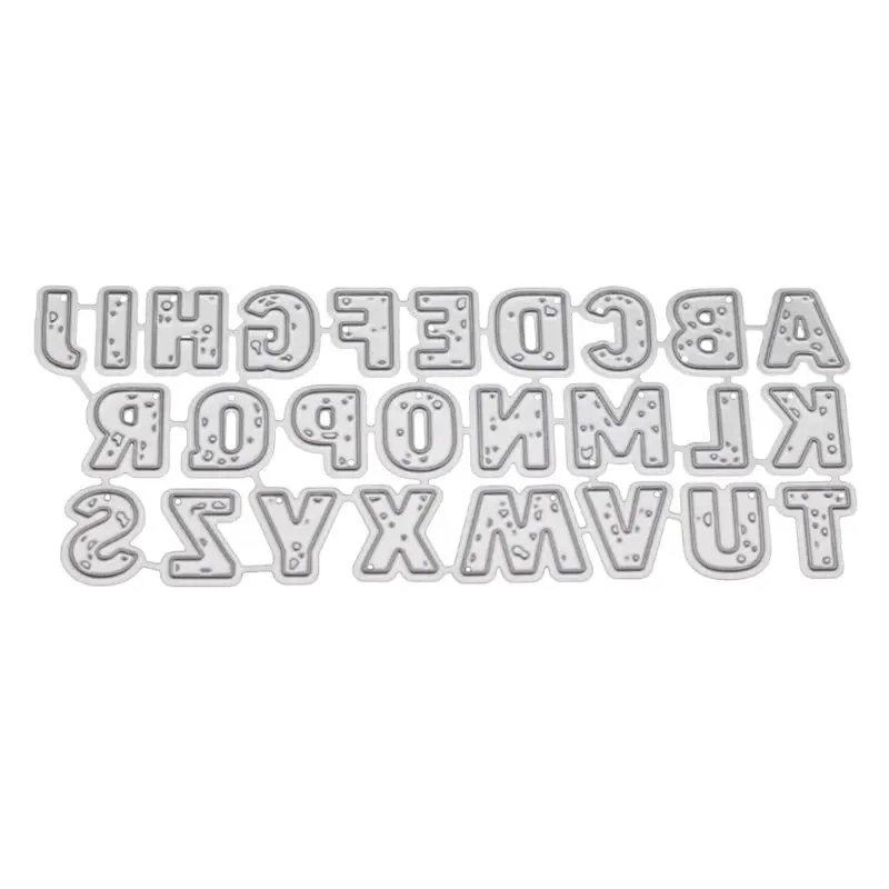 Uppercase буквенный Алфавит металлический прорезной трафарет для окраски DIY Скрапбукинг штамп для альбомов тиснение бумаги Ремесло Декор