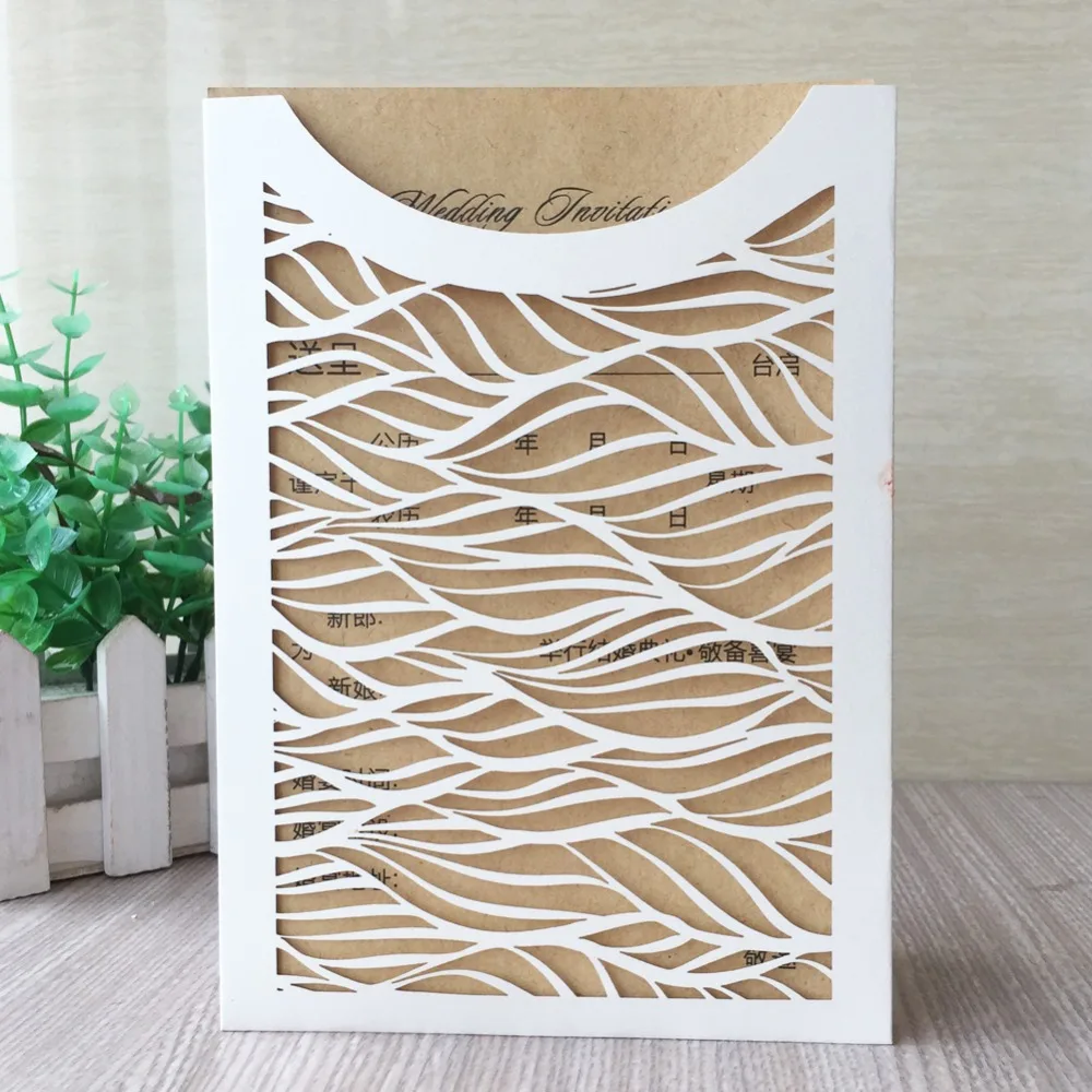 50 шт./лот синий крутой пляжный праздник современный стиль пригласительная карта