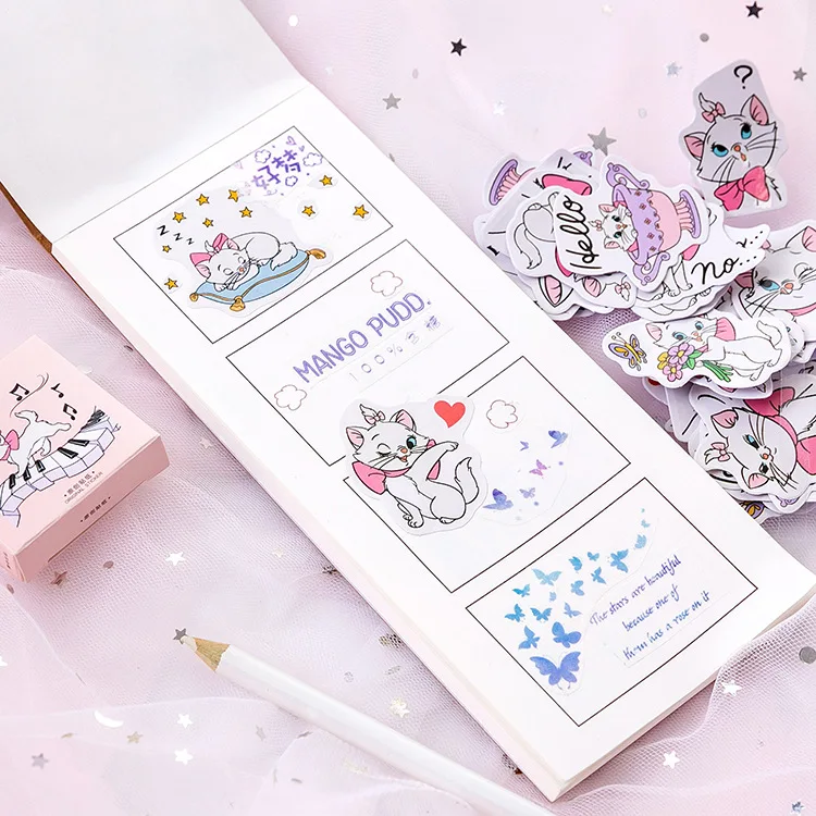 Kawaii Maiden Кот музыка мини бумага Стикеры украшения Diy Ablum дневник в стиле