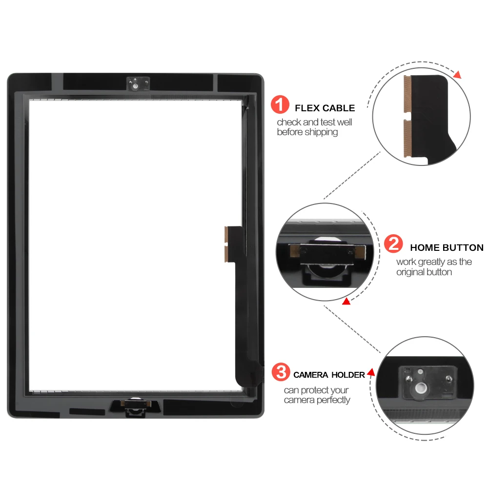 9," Сенсорный экран для iPad 3 4 iPad3 iPad4 A1416 A1430 A1403 A1458 A1459 A1460 планшета Сенсор Стекло Панель
