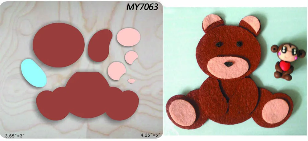 

Bear clan he Wooden dies for scrapbooking, fit machine