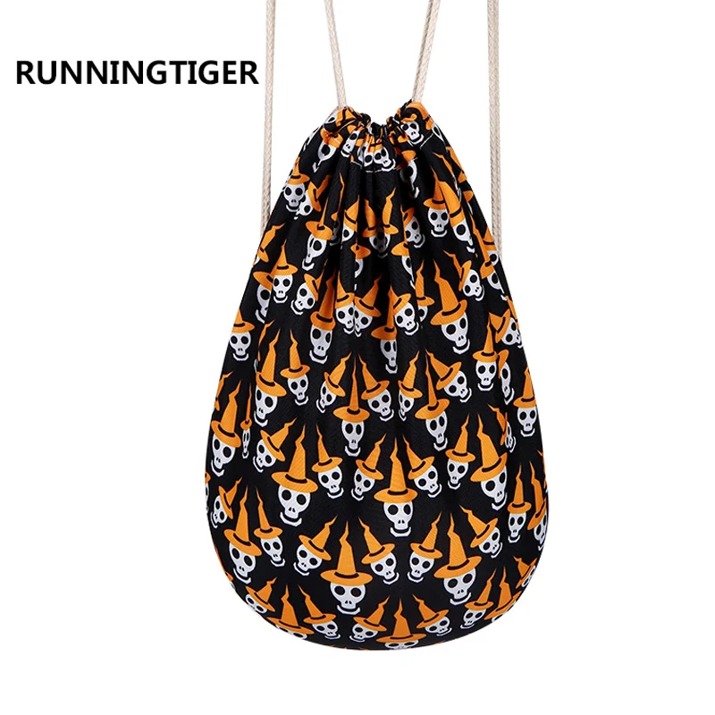 Runningtiger для женщин Повседневная сумка на шнурке рюкзак с цветочным принтом