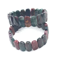 natural bloodstoneheliotrope stone beads bracelet natural stone bracelet diy jewerly for woman wholesale