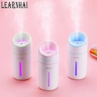 learnhai 320ml l8 usb night lamp humidifier mist portable mini cute baby aroma diffuser oil ultrasonic air humidifier for gift