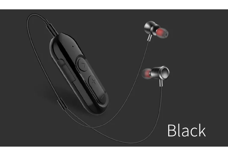 Черный Магнитные беспроводные Bluetooth наушники стерео спортивные водонепроницаемые наушники беспроводные наушники-вкладыши с микрофоном для IPhone samsung Xiaomi - Цвет: Черный
