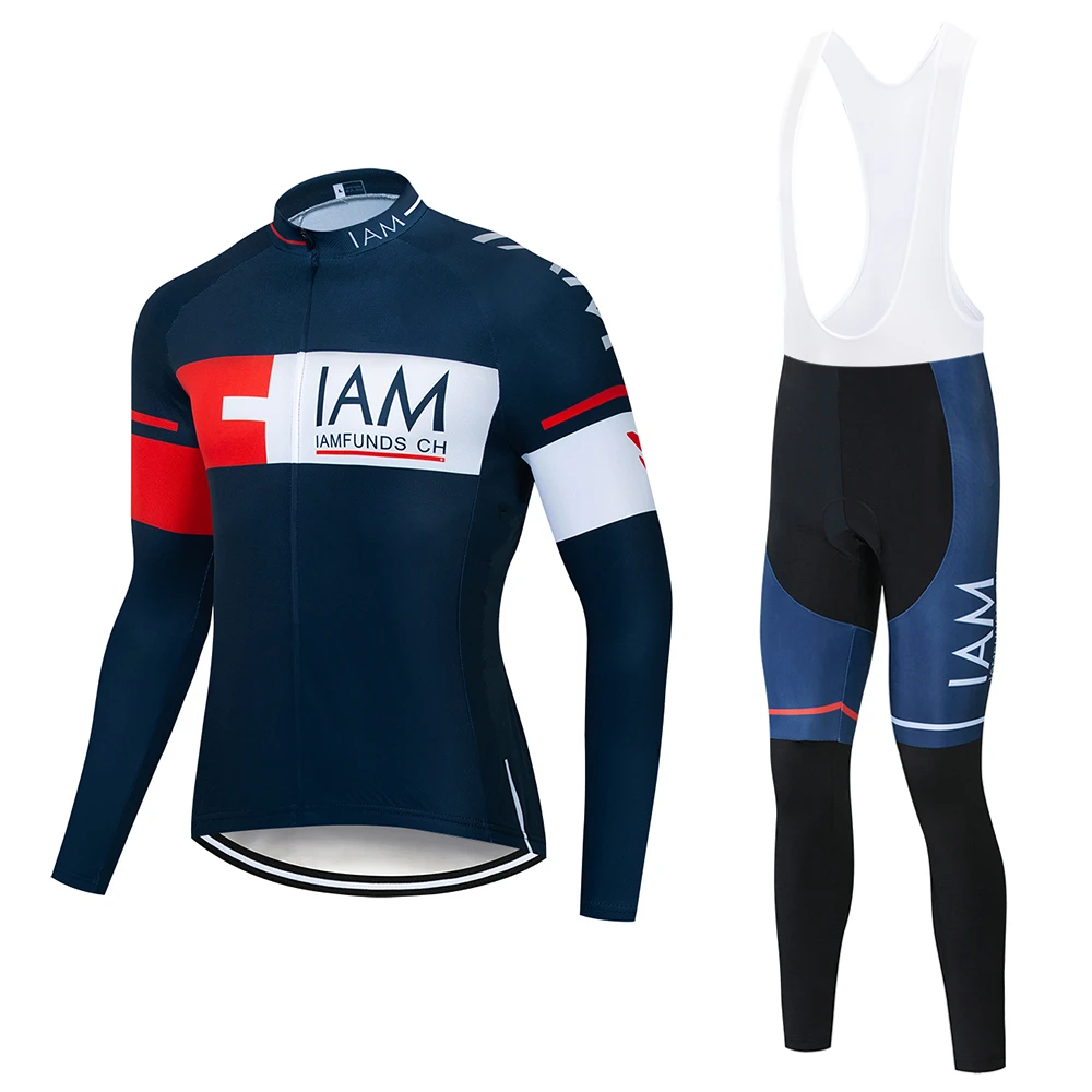 Мужская длинная велосипедная майка IAM team jumbo желтая дышащая одежда для езды на