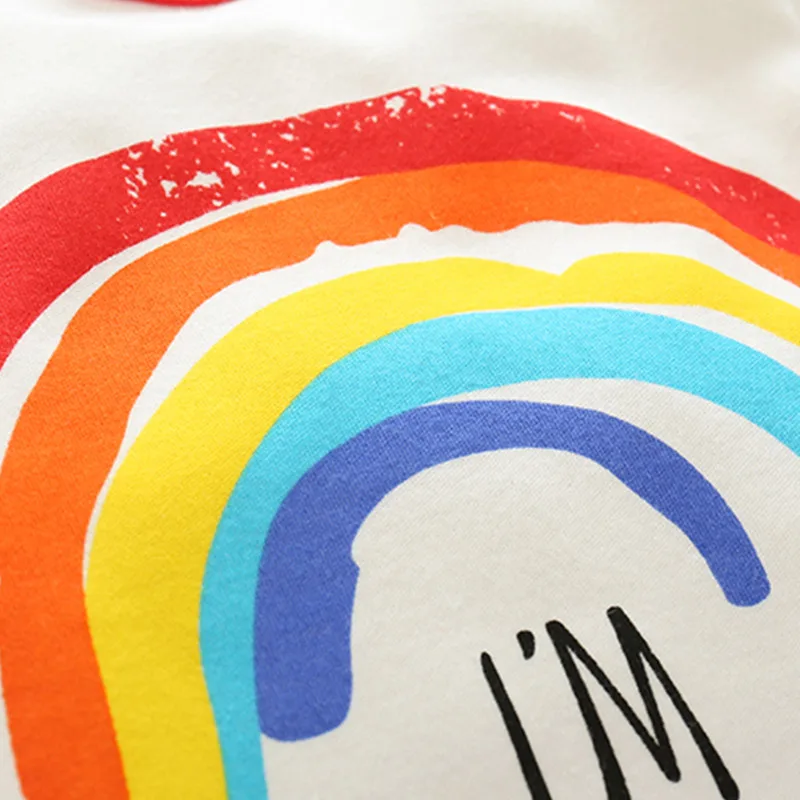 2019 модный Радужный Детский комбинезон с длинными рукавами одежда для маленьких