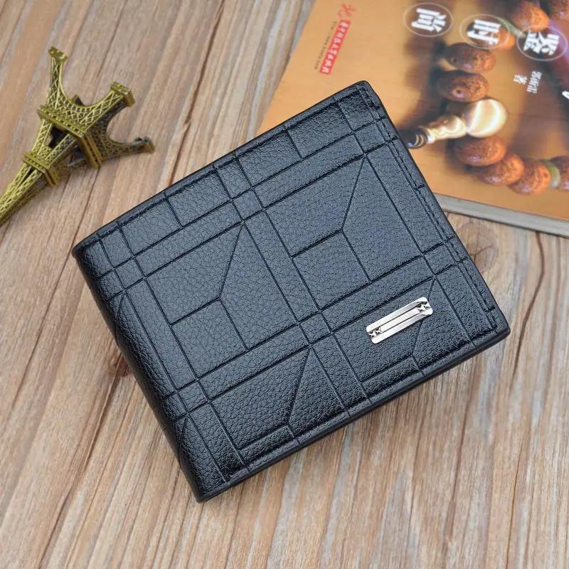 Новый Ретро мужской кошелек из искусственной кожи Короткий Ультра-тонкий
