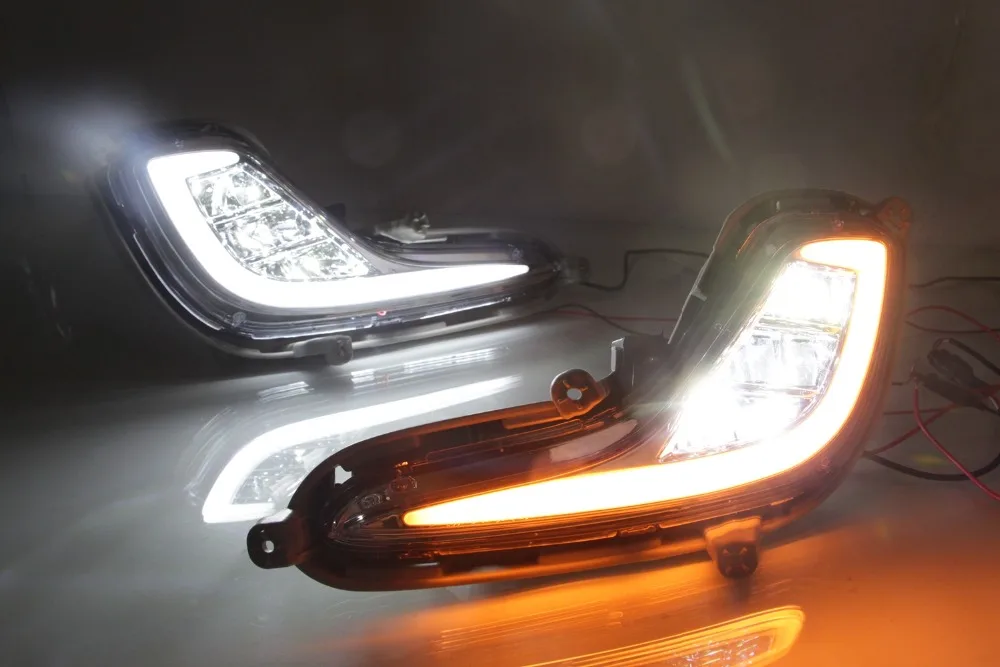 12 В Автомобильный светодиодный DRL дневный ходовой светильник противотуманная