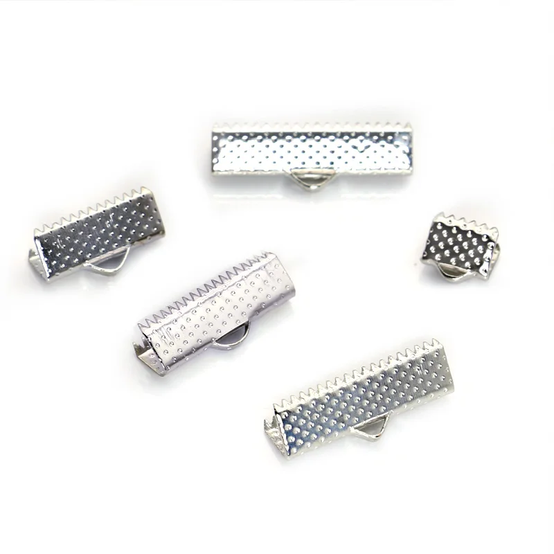 

Crimp End Beads Jewelry Findings For Pendant Bracelet Necklace Imitation Rhodium Iron Accessories 100pcs/lot