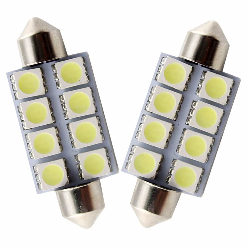 Safego 1 шт. c5w 42 мм 41 8 SMD 5050 Светодиодная лампа Гирлянда для автомобильного номерного