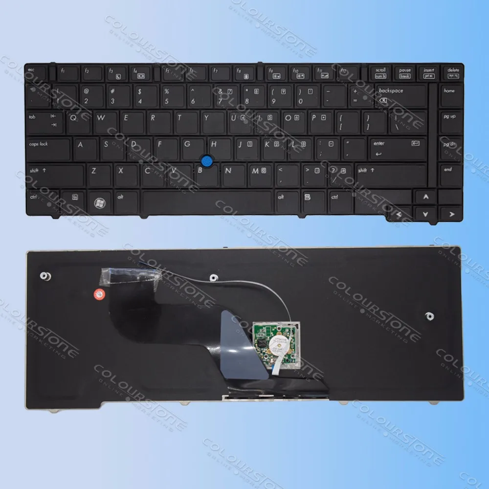 Подлинная новая черная клавиатура США для HP EliteBook 8440p 8440w с указкой мыши точка и