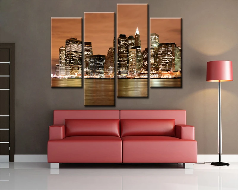 Noah Art Night City Cuadros Decoracion HD Современная Картина на холсте домашний декор Настенная