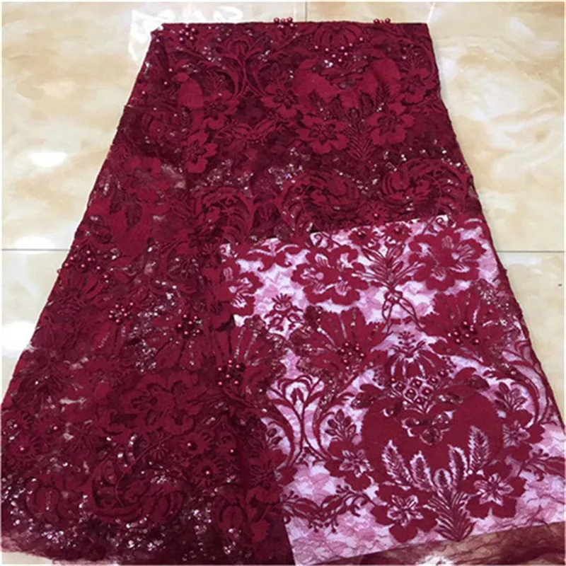 (5 ярдов/шт) винный высококачественный изумрудно-зеленый Африканский французский