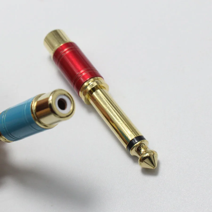 1 шт. 6 35 мм 3 полюсный штекер к гнезду RCA моно разъем для гарнитуры Разъем наушников