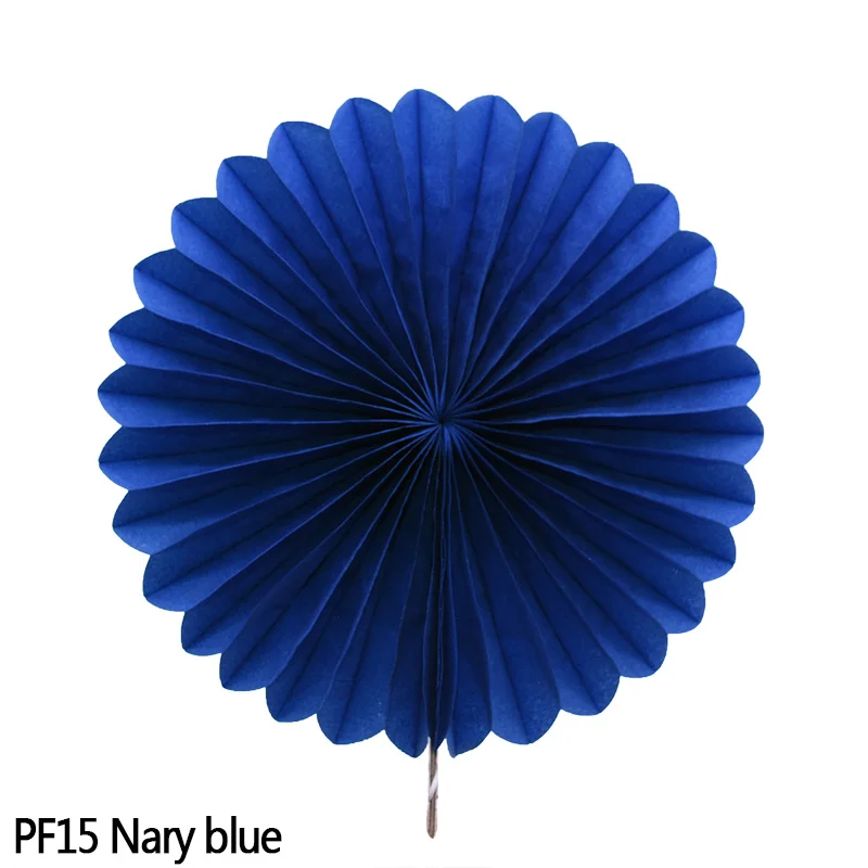 PF15 Nary blue 5 шт. 10/15/20/25 см бумажный веер вертушка круглый Фонари для свадьбы, праздника, вечерние висит с цветочным узором на день рождения Набор сделай сам DIY 8z - Цвет: PF15 Nary blue