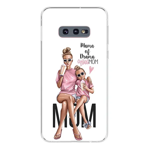 02 Силиконовый чехол для маленьких девочек и мам для samsung Galaxy Note 10, 5G, S8, S9, S10, S10 Plus, M10, M20, S7 edge, мягкий ТПУ чехол для телефона s - Цвет: 02