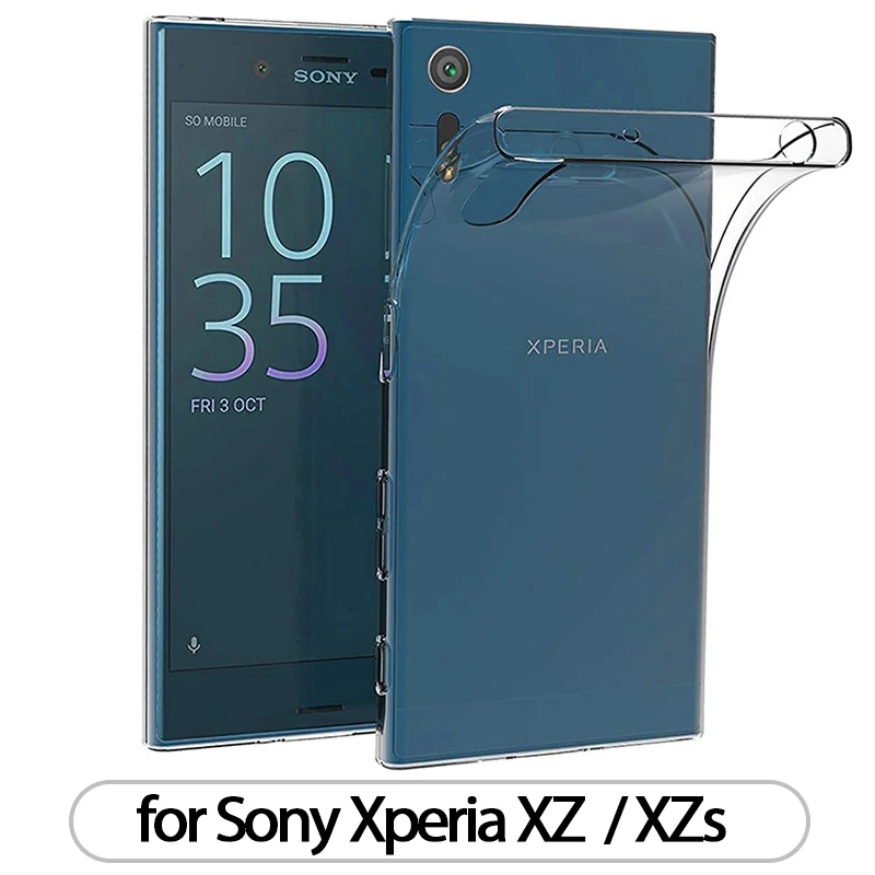 Чехол для sony Xperia XZ XZS TPU Силиконовый прочный прозрачный облегающий Бампер Мягкий чехол для sony Xperia XZ Премиум прозрачная задняя крышка