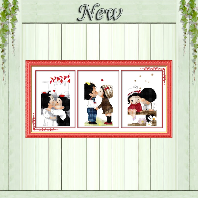 

Поцелуев для любителей diy Декор Живопись Счетный Печать на холсте DMC 11CT 14CT Китайский Набор для вышивания крестиком для вышивания