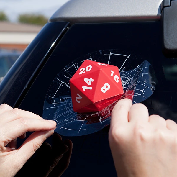 Creative Critical Hit D20 3D Crystal Dice Shape Window Decal Car Sticker for Accessories and Office Home stikcker | Дом и сад