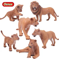 oenux savage african wild animals lions action figures toys high quality male female lion baby decoration model toy for kid gift