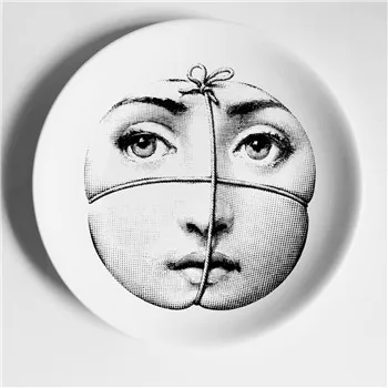 34 Rosenthal Piero fornasetti тарелки Стиль 8 дюймов дома Настенная Декорация плиты бар отеля справочная информация иллюстрации посуды оптом - Цвет: 34