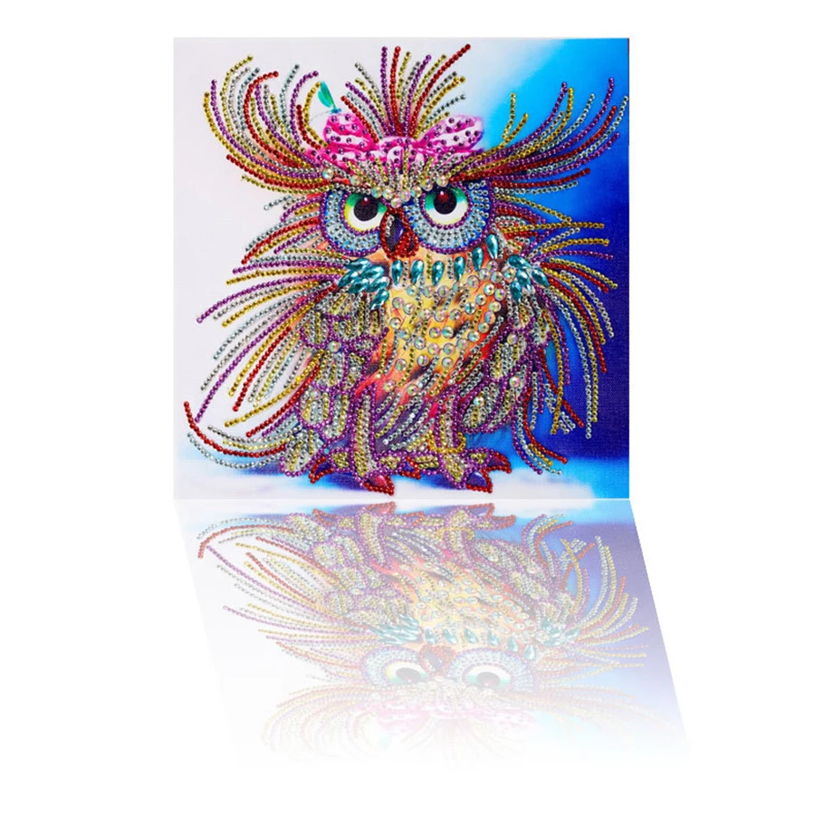 Diamond Painting Owl 30x30CM Round Partial Animal Cross Stitch Cartoon Embroidery New Arrivals | Дом и сад