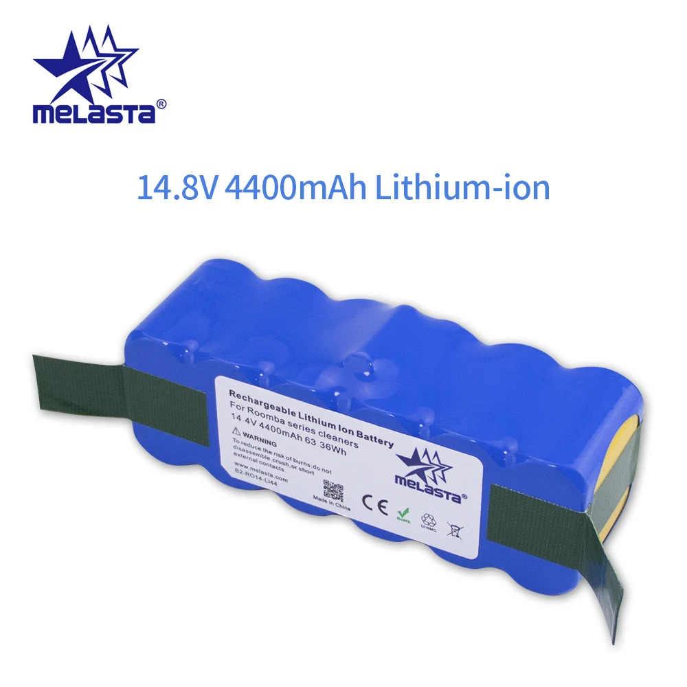 

Melasta 14.8V 4.4Ah/ 5.2Ah Li-ion Battery for iRobot Roomba 500 600 700 800 Series 550 560 595 650 655 770 780 790 870 880 866