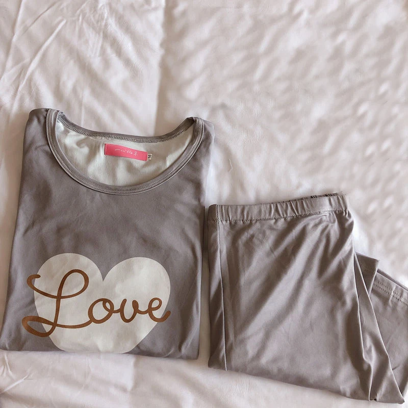 Пижама для беременных Dollplus ночная рубашка с коротким рукавом кормления