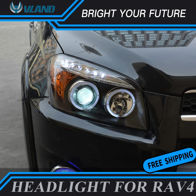 Автомобильная передняя фара в сборе для Toyota RAV4 2009-2012 светодиодный головной