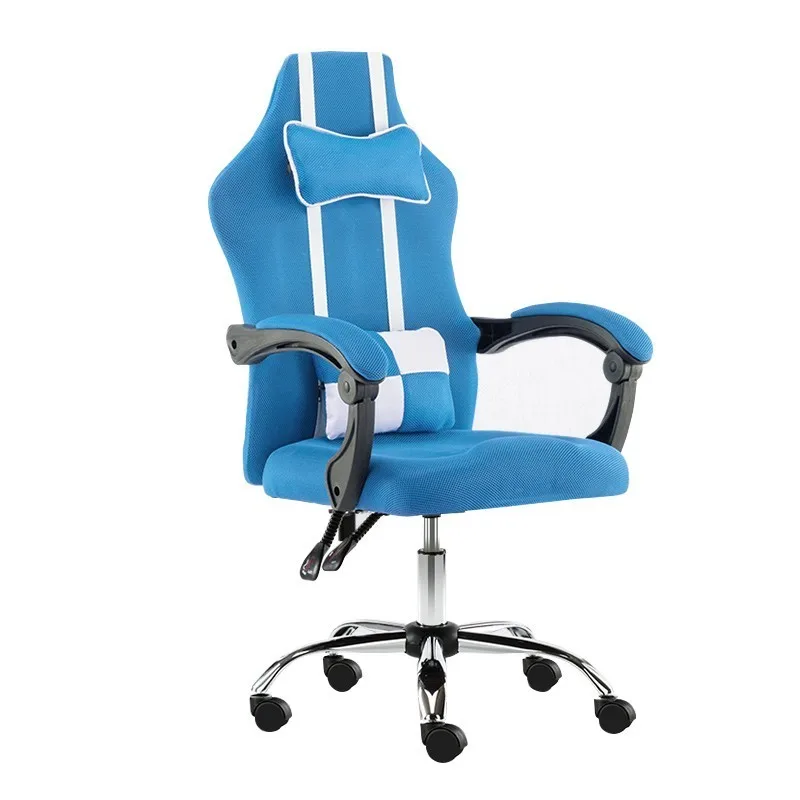 blue no footrest Esports Poltrona Boss Gaming Silla Геймерское кресло f8нh может лежать с колесом с подставкой для ног Эргономика из искусственной кожи - Цвет: blue no footrest