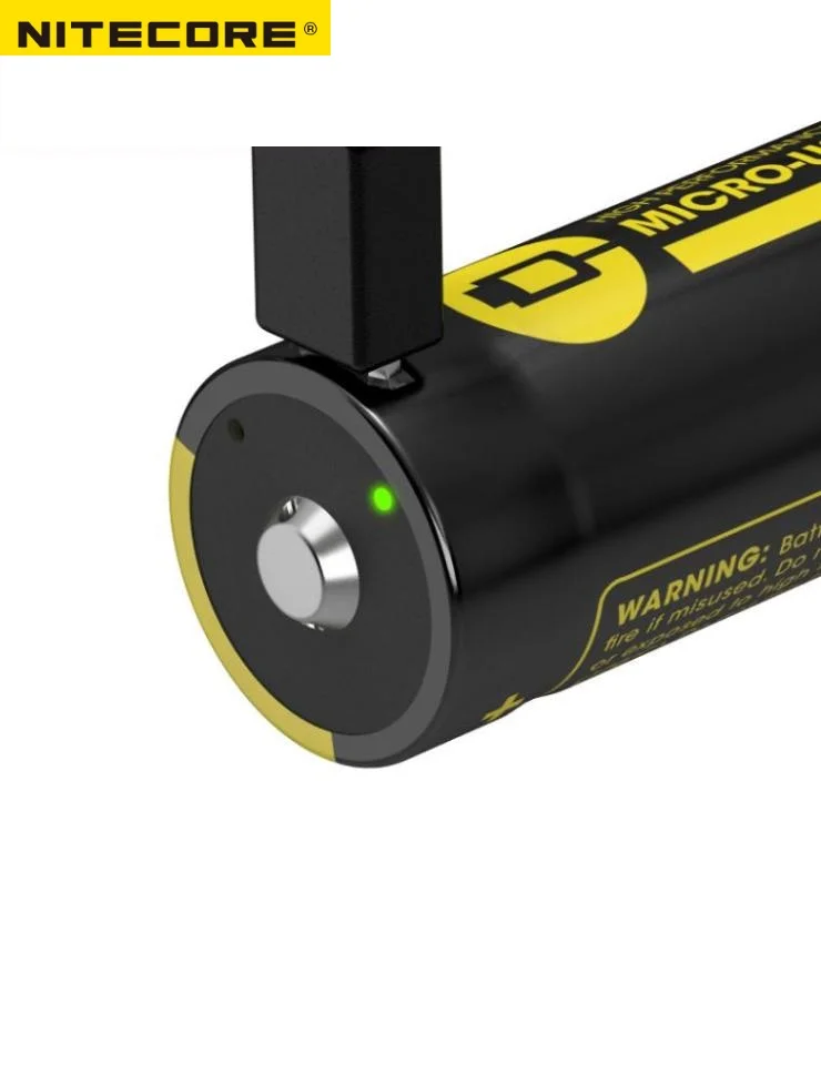Nitecore NL1826R 2600 мАч 3 6 В Micro USB перезаряжаемый литий ионный аккумулятор 18650 с зарядным